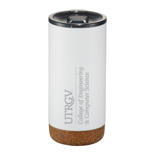  Valhalla Vacuum Insulated White Tumbler 16oz - UTRGV - College of Engineering and Computer Science Engraved