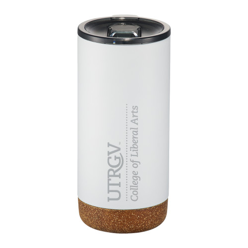  Valhalla Vacuum Insulated White Tumbler 16oz - UTRGV - College of Liberal Arts Engraved