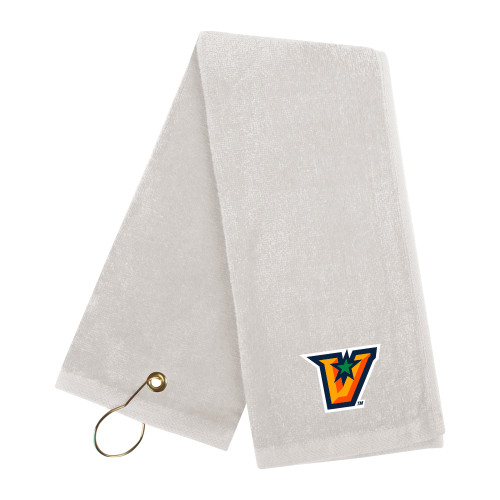  White Golf Towel - V Secondary Logo