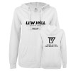 Thumbnail image for  ENZA Womens White V Notch Raw Edge Fleece Hoodie