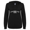Thumbnail image for  ENZA Womens Black V Notch Raw Edge Fleece Hoodie