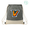 Thumbnail image for  Split Recycled Cotton Natural/Black Drawstring Bag