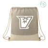 Thumbnail image for  Split Recycled Cotton Grey/Natural Drawstring Bag