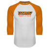 Thumbnail image for  White/Orange Raglan Baseball T Shirt