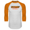 Thumbnail image for  White/Orange Raglan Baseball T Shirt