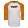 Thumbnail image for  White/Orange Raglan Baseball T Shirt