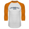 Thumbnail image for  White/Orange Raglan Baseball T Shirt