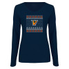 Thumbnail image for  Womens Navy Long Sleeve V Neck Tee 
