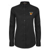 Thumbnail image for  Womens Black Twill Button Down Long Sleeve 
