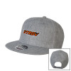 Thumbnail image for  Heather Grey Wool Blend Flat Bill Snapback Hat