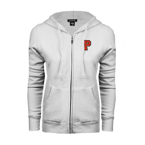 Pacific Boxers ENZA Womens White Fleece Full Zip Hoodie