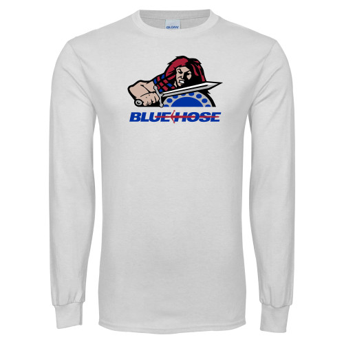  White Long Sleeve T Shirt - Mascot