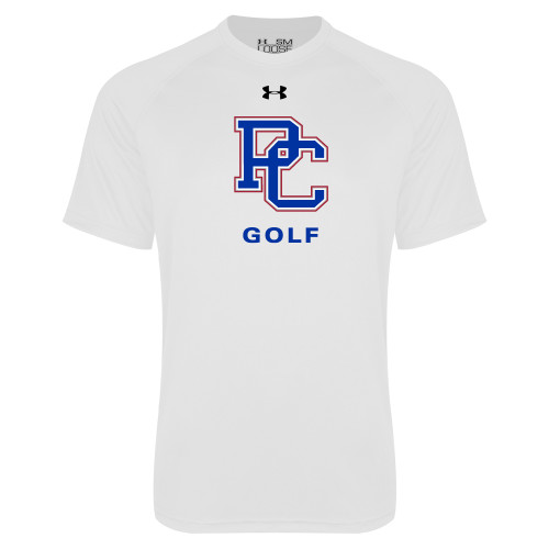  Under Armour White Tech Tee - Golf