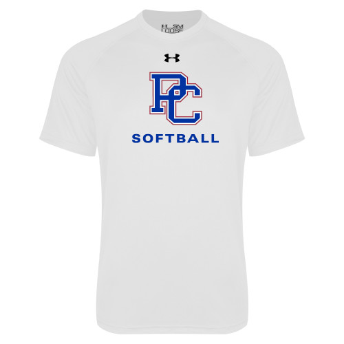  Under Armour White Tech Tee - Softball