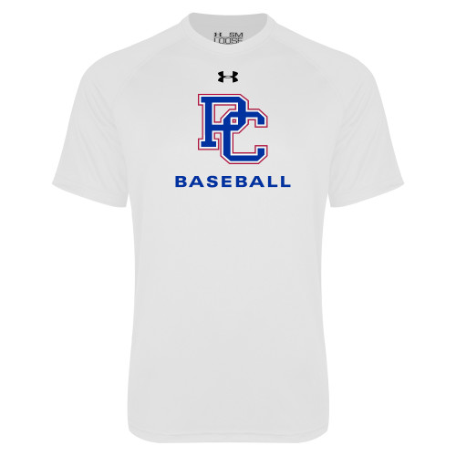  Under Armour White Tech Tee - Baseball