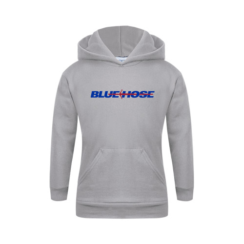  College Youth Grey Fleece Hood - Blue Hose