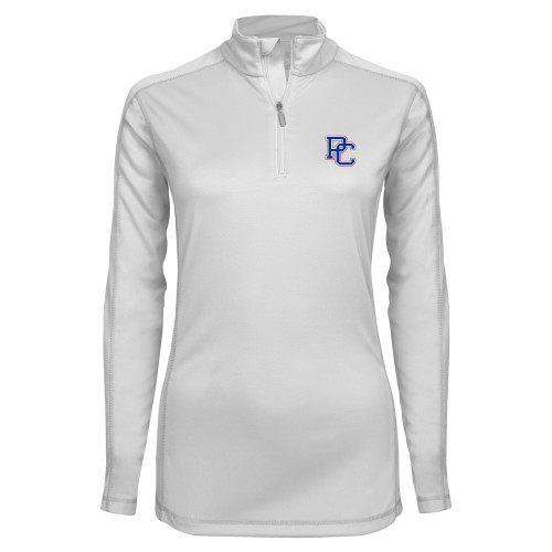  Syntrel Womens White Interlock 1/4 Zip - PC
