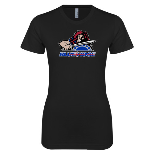  Next Level Womens Black Boyfriend Tee - Mascot