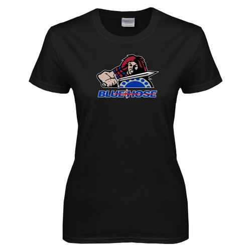  Womens Black Short Sleeve Tee - Mascot