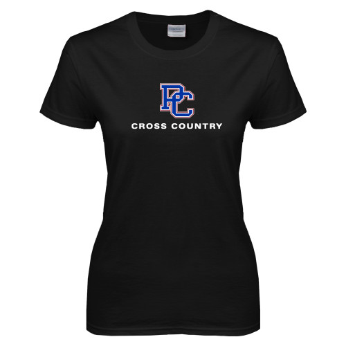  Womens Black Short Sleeve Tee - Cross Country