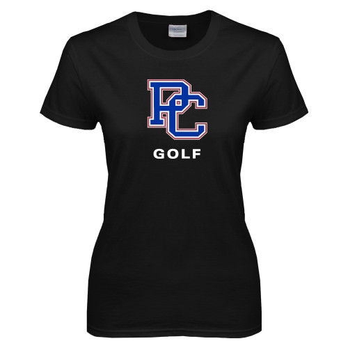  Womens Black Short Sleeve Tee - Golf