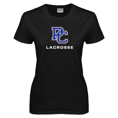  Womens Black Short Sleeve Tee - Lacrosse