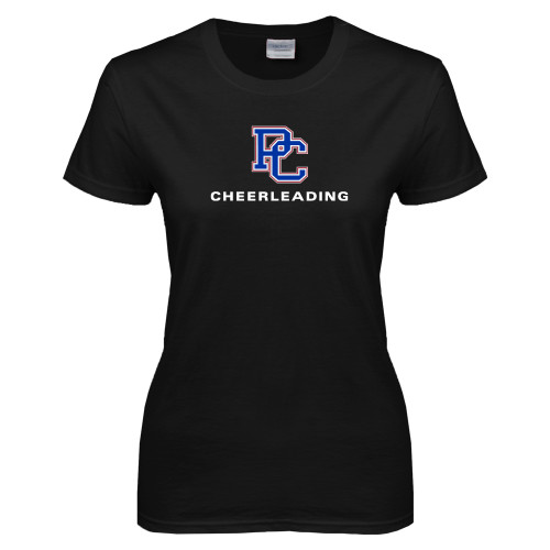  Womens Black Short Sleeve Tee - Cheerleading