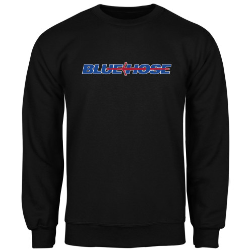  College Black Fleece Crew - Blue Hose