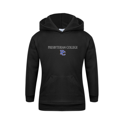  College Youth Black Fleece Hoodie - Presbyterian College w PC