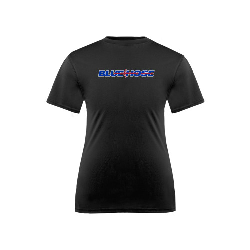  Youth Performance Black Tee - Blue Hose