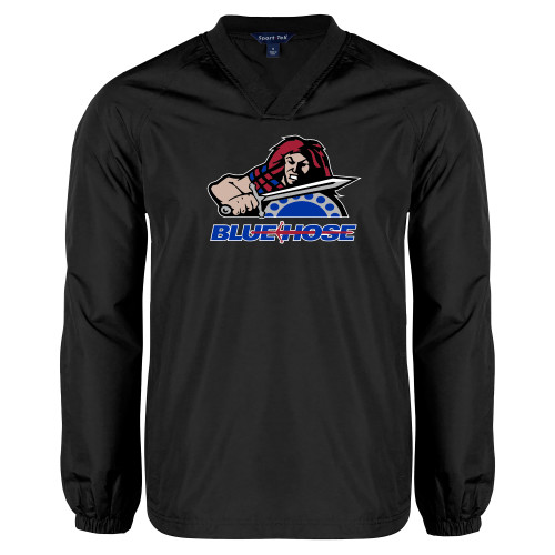  Black V Neck Raglan Windshirt - Mascot