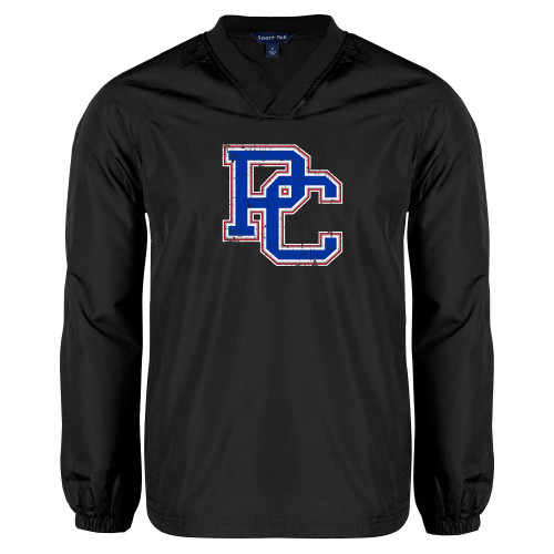  Black V Neck Raglan Windshirt - PC Distressed