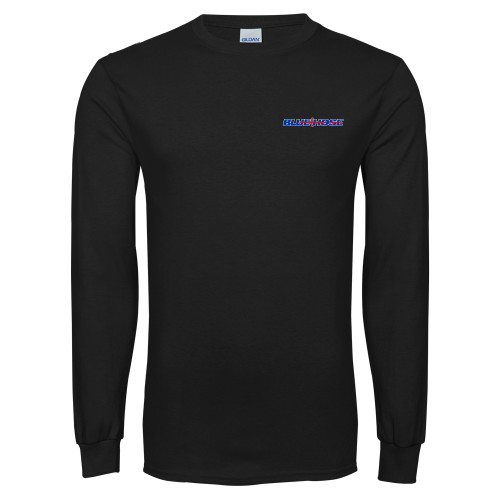  Black Long Sleeve T Shirt - Blue Hose