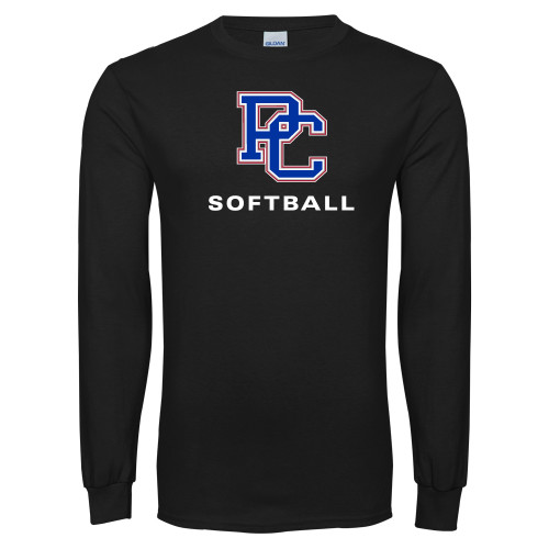  Black Long Sleeve T Shirt - Softball