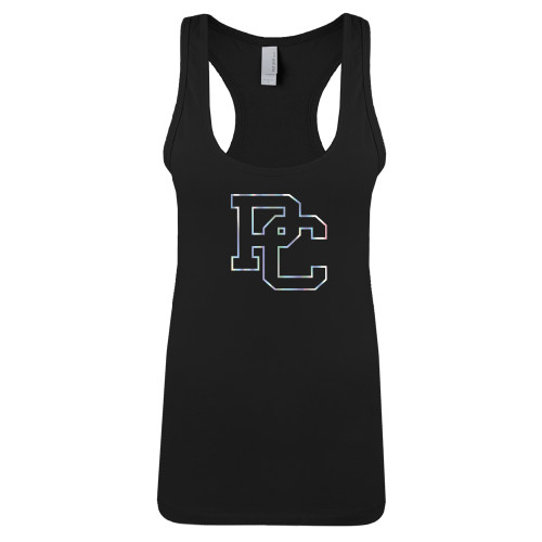  Next Level Womens Black Racerback Tank  - PC Foil