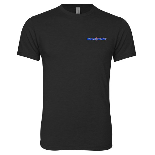  Next Level Black Triblend Tee - Blue Hose