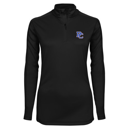  Syntrel Womens Black Interlock 1/4 Zip - PC