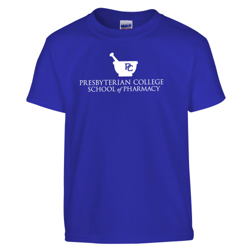  Youth Royal T Shirt - Presbyterian College - School of Pharmacy Wordmark