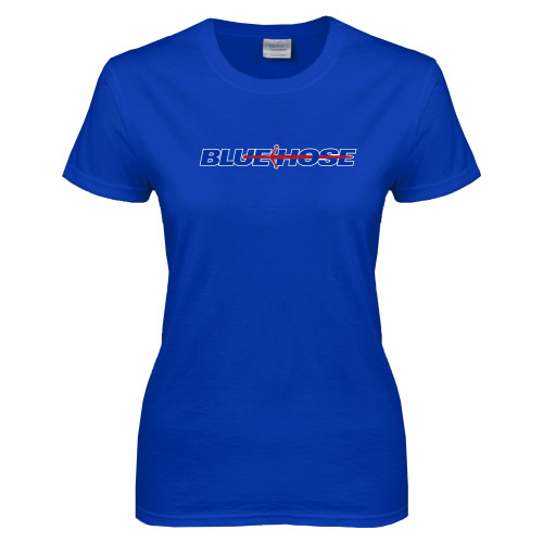  Womens Royal Short Sleeve Tee - Blue Hose