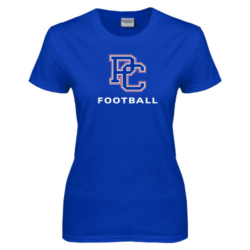  Womens Royal Short Sleeve Tee - Football
