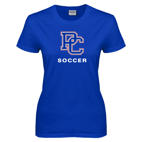  Womens Royal Short Sleeve Tee - Soccer