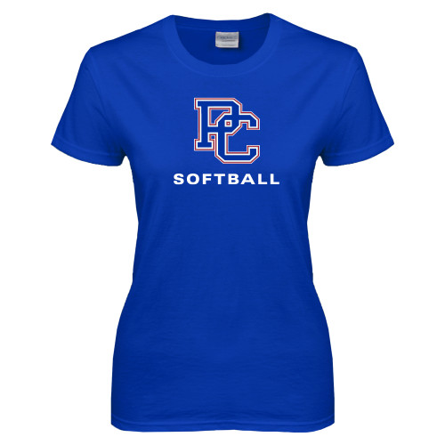  Womens Royal Short Sleeve Tee - Softball