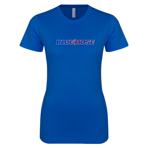  Next Level Womens Royal Boyfriend Tee - Blue Hose