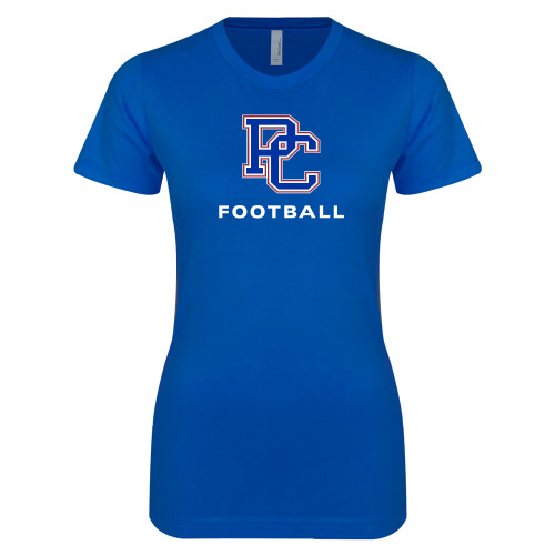  Next Level Womens Royal Boyfriend Tee - Football