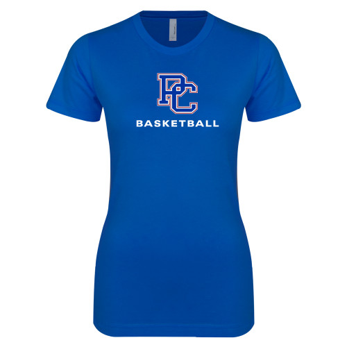  Next Level Womens Royal Boyfriend Tee - Basketball