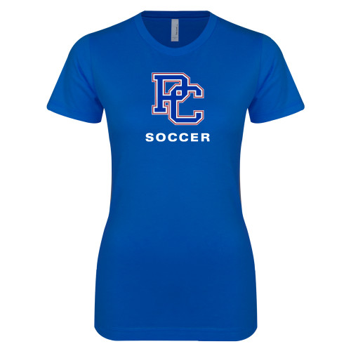  Next Level Womens Royal Boyfriend Tee - Soccer