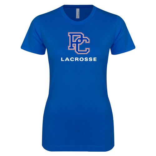 Next Level Womens Royal Boyfriend Tee - Lacrosse