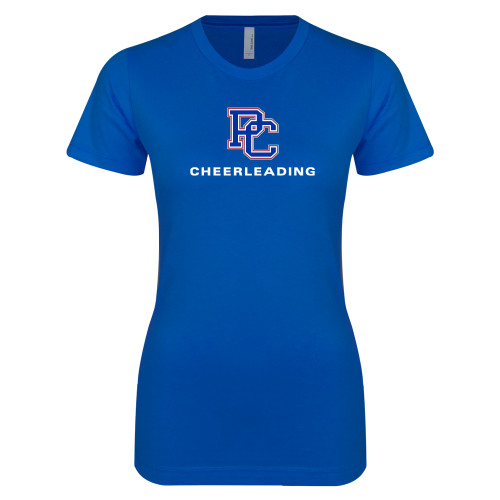  Next Level Womens Royal Boyfriend Tee - Cheerleading
