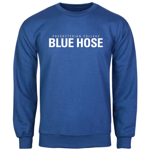  Royal Fleece Crew - Presbyterian College Blue Hose Stacked