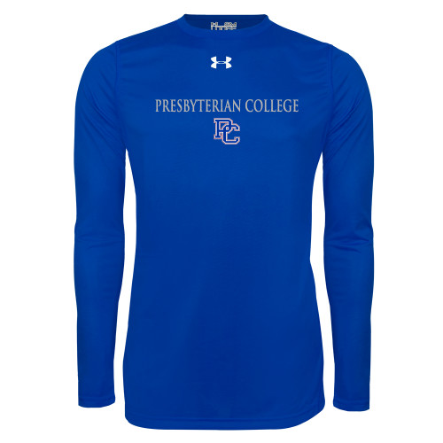  Under Armour Royal Long Sleeve Tech Tee - Presbyterian College w PC